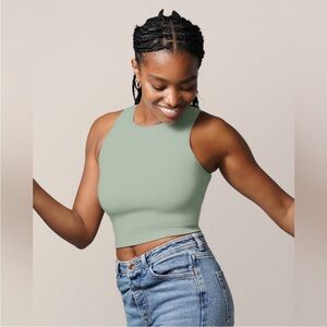 Kindred Bravely Sage Green Sublime Nursing Crop Top